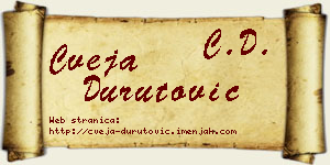 Cveja Durutović vizit kartica